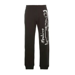 Moschino Couture! NWT Black and White Graphic Character Man Sweatpant Joggers